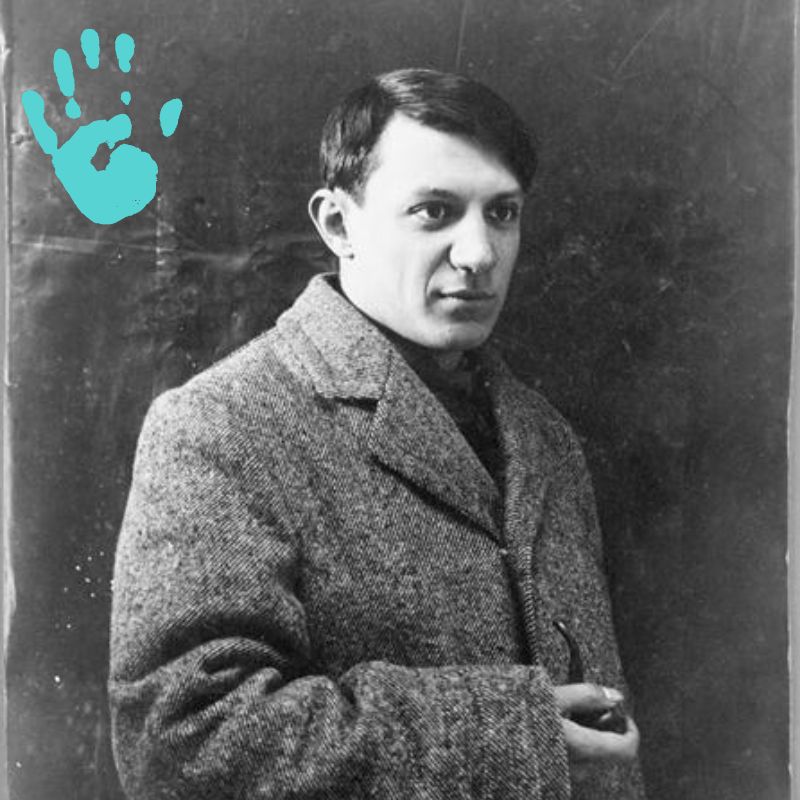 Berühmte Linkshänder Künstler - Pablo Picasso.